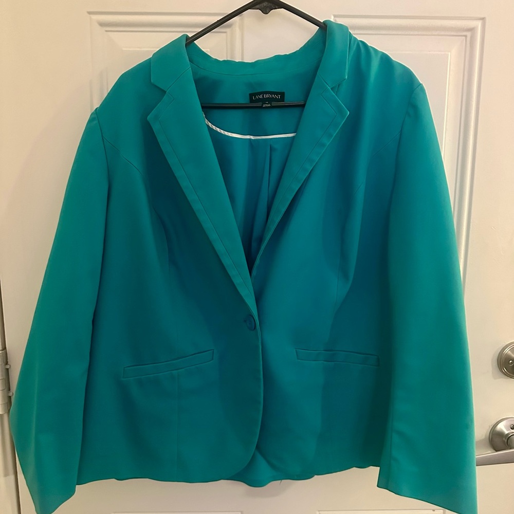 Lane Bryant Vibrant Teal Suit Jacket
